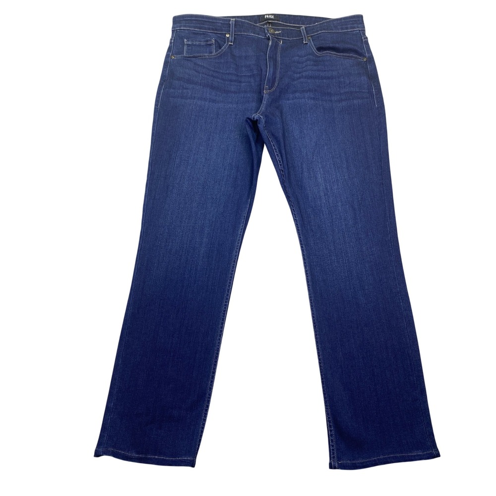 Paige Federal Slim Straight Leg Jeans Mens 38 Dark Indigo Wash‎ USA Grunge Retro